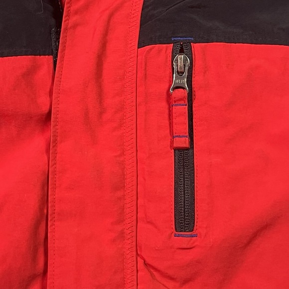 Lands' End Kids Winter Squall Waterproof Hooded Coat Jacket Red Black M - Picture 2 of 8